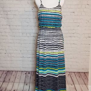 BCX Maxi Sleeveless Multicolor Dress M I0163